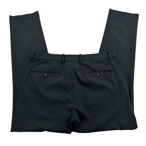 J.Lindeberg Pants Mens 32 X 32 Black Dress Slim Vent Golf Flat Front Polyester